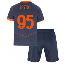 Inter Milan Alessandro Bastoni #95 Tredjeställ Barn 2025-26 Korta ärmar (+ Korta byxor)